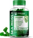 WELLNESS LABSRX Sea Moss Gummis, 3200mg Irish Sea Moss Mixed Berry Flavor mit Maximum Potency Bladderwrack und Burdock Root - Unterstützt Haut, Energie und Immunität - 90 Count