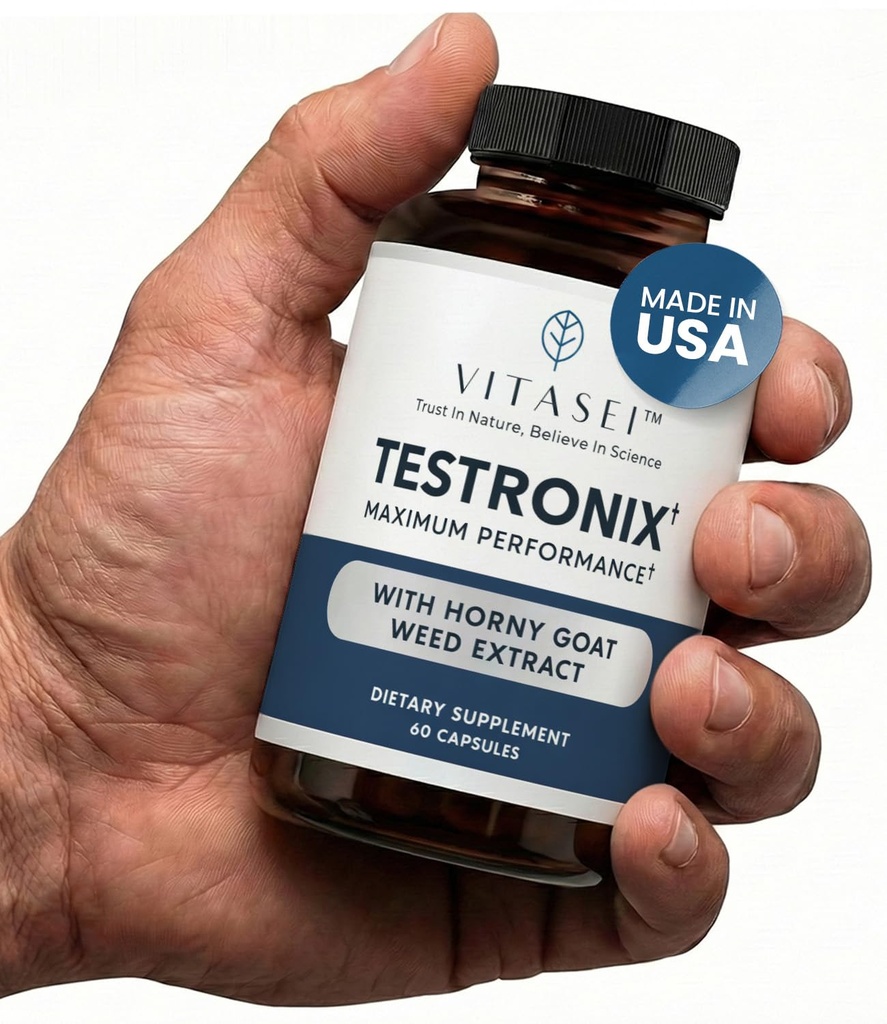 VITASEI Testronix Supplemento - Integratori energetici e muscolari per la salute - 60 capsule