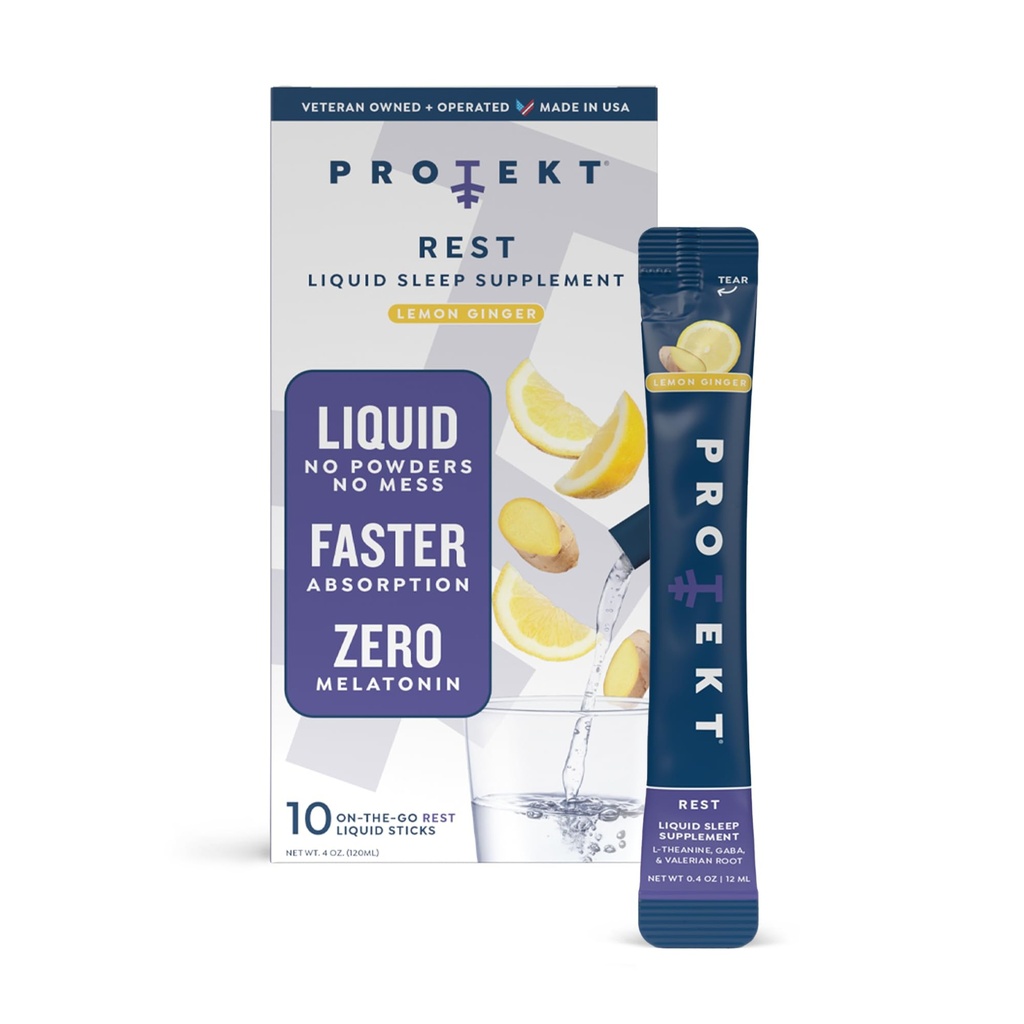 PROTEKT GABA L Theanine Supplement - Aide au sommeil sans mélatonine pour les adultes.