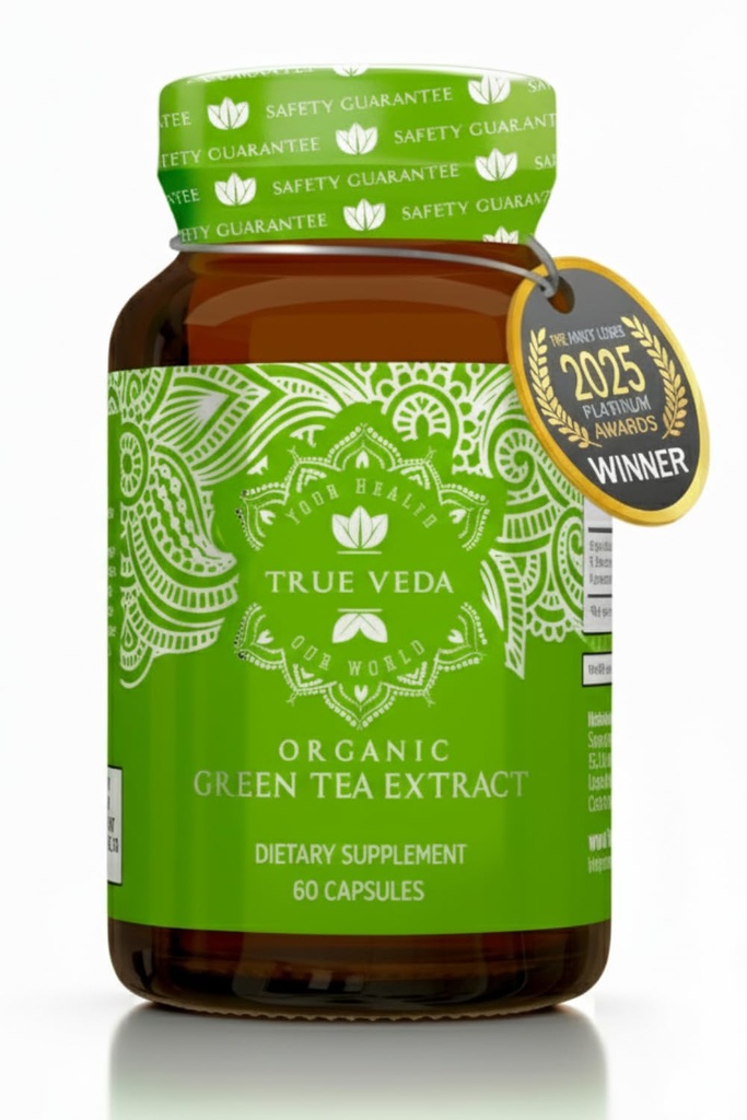 Bio Green Tea Extract Kapseln – USDA Organic Certified | 60 Green Tea Kapseln | Green Tea Pills | EGCG Green Tea Extract | 50% Polyphenole EGCG ergänzt