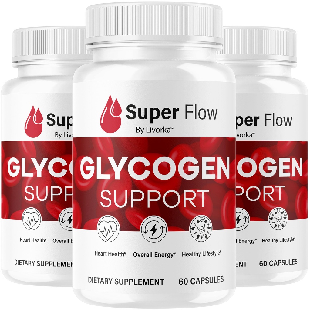 (3 Pack) Super Flow Glycogen - SuperFlow Glycogen Support Capsules, Super Flow, Glycogen Support Super Flow, Official Abendmahl Glycogen Support, Super Flow Glyco Optimizer, 90 Kapseln für 3 Monate