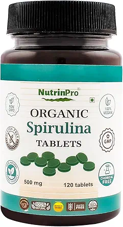 Bio Spirulina Tabletten - 100% reines Vegan, Non-GMO, Glutenfrei, Chemikalienfrei