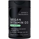 Sportforschung Vegan Vitamin D3 5000IU (125 mcg) mit Kokosöl | 100% pflanzlichen Vitamin D für Knochen, Gelenk- und Immununterstützung | Carrageenan Free, Vegan Certified & Non-GMO Verified (60 Softgels)