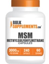 BulkSupplements.com MSM Kapseln - Methylsulfonylmethan, MSM 3000mg - Joint Supplements, Glutenfrei, 4 Kapseln pro Servierung, 240 Zähler (Pack von 1)