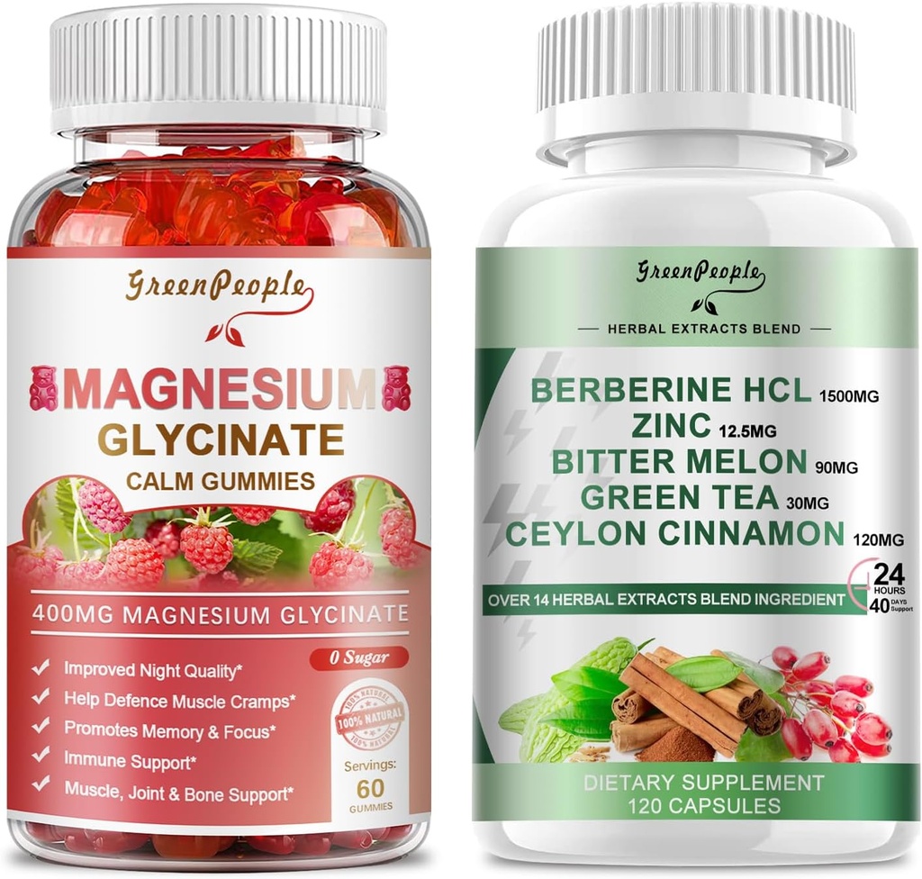 GREENPEOPLE Magnesium Glycinat Gummi & Berberine
