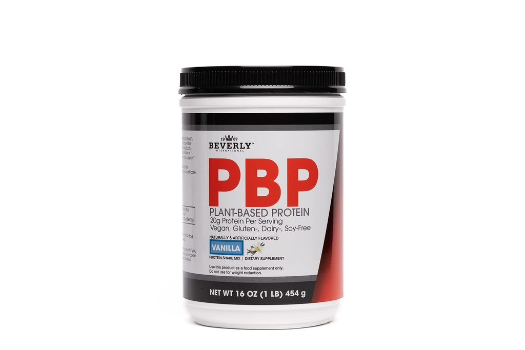 Beverly International PBP, Plant Based Protein. Vegan, Gluten, Latticini, Soia-Free. Grande Gusto Vanilla, Liscio, Facile da Digerire, Proteine 21g per Serving, (15 Serve) 1lb. Profilo Aminoacido completo.
