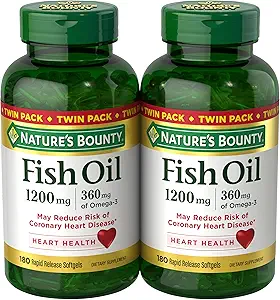 Natureís Bounty Fish Oil, 360 comte (paquet de deux)