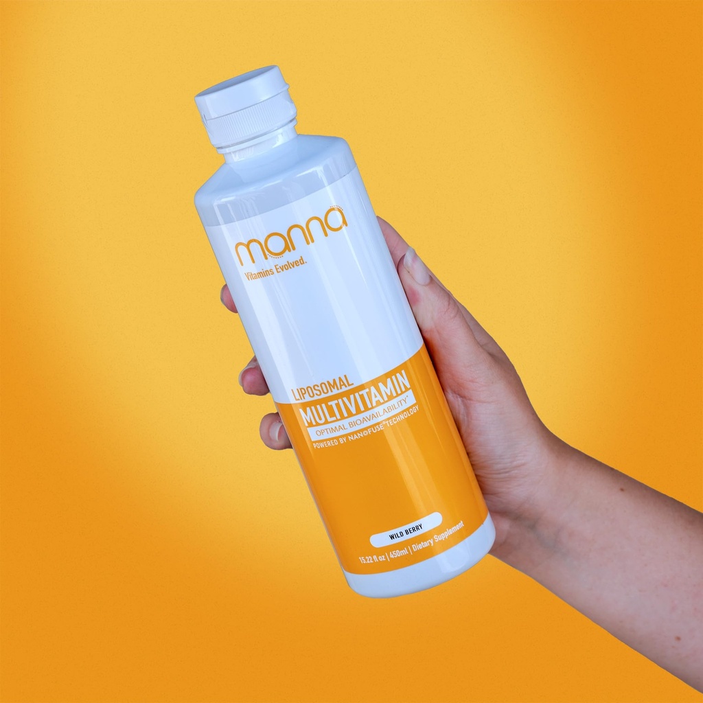 Manna Vitamins Evolved Liposomal Multivitamin - Täglich Multivitamin liefert 20 Vitamine und Mineralien - Multivitamine für Männer und Frauen - fördert Immunsystem, unterstützt Energie und Stoffwechsel