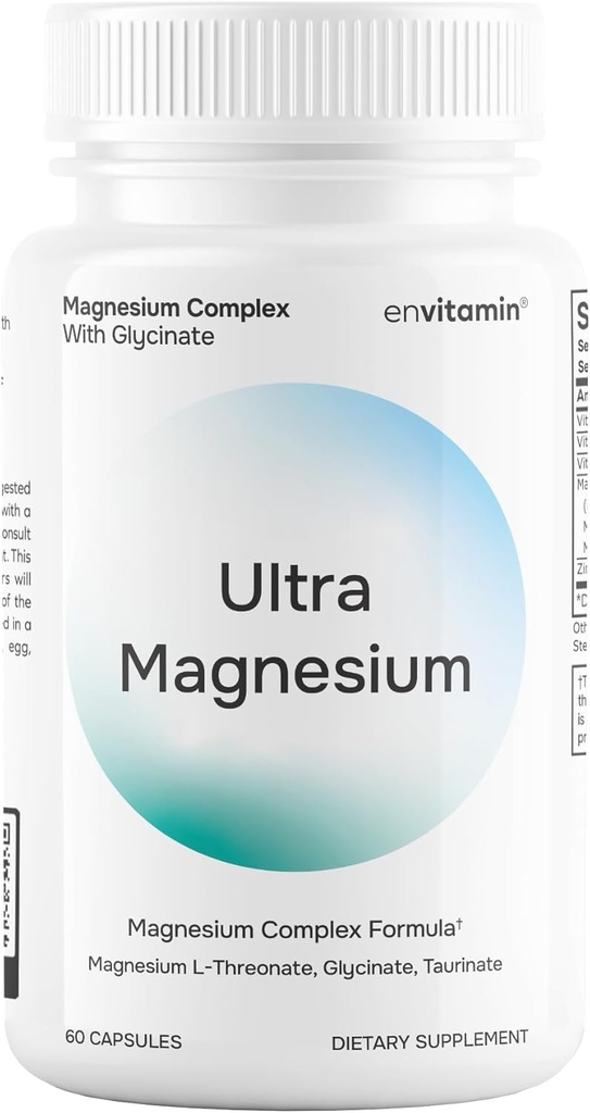 Ultra Magnesium 1700mg - aus Magnesium Glycinat, L-Threonat & Taurinate