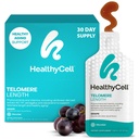 HealthyCell Telomere Längenergänzung - Anti-Aging Telomere Verlängerungsergänzungsmittel mit Phytonutrients & Vitamine für die Zellgesundheit - AC-11, Astragalus & Resveratrol - 30 Gel Packs, Grape Flavored