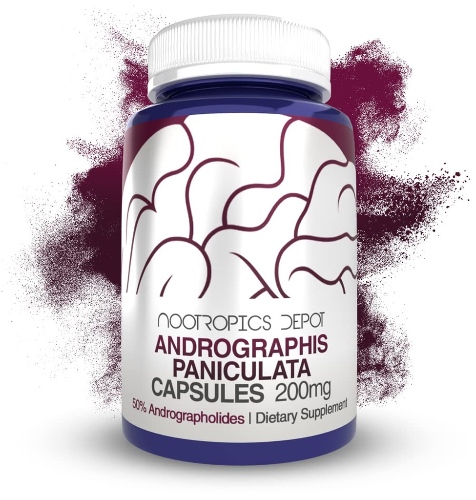 Andrographis paniculata Capsule | 200mg | 60 Count | 50% Andrographolides | Supporta la funzione immunitaria | Supporta la funzione cellulare