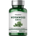 Piping Rock Wormwood Capsules 430mg , 200 Nombre , Extrait concentré de plantes , Supplément d'artémisinine , non-OGM , sans gluten