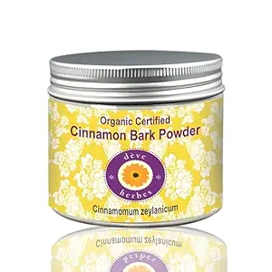 Herbes Pure Cinnamon Bark Powder (Cinnamomum zeylanicum) Organic for Personal Use 200gm (7.05Oz)