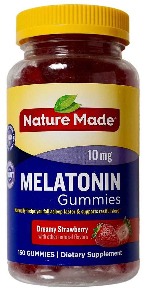 Natura Made Melatonin 10mg Dreamy fragola aromi naturali, 150 Gummies