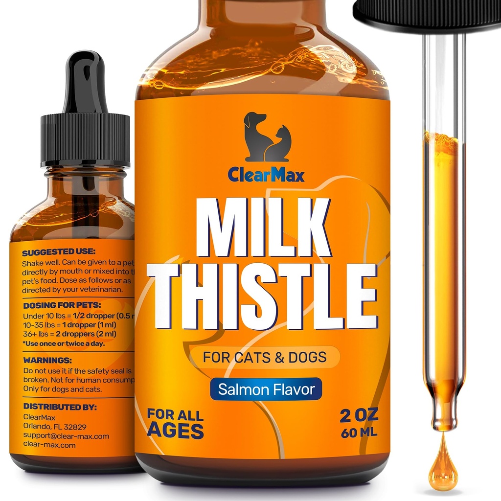 Milchdistel für Hunde & Katzen – Leberstütze für Hunde & Katzen – Nierenstütze – 2Oz