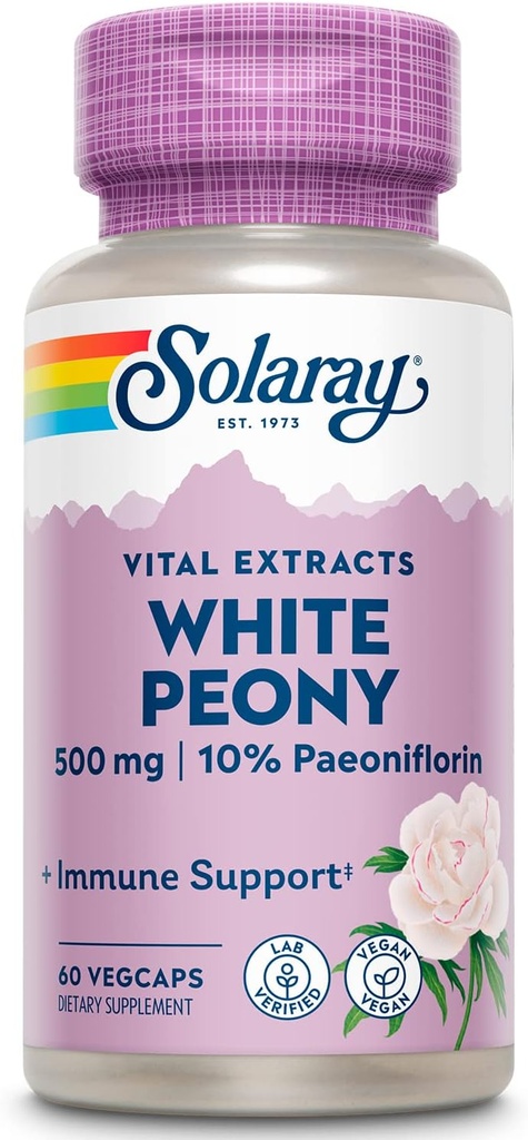 SOLARAY White Peony Root Extract | 60 VegCaps