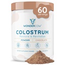 WONDERCOW Colostrum Supplement Pulver für Gut Gesundheit, Immununterstützung, Muskel Erholung & Wellness | Natürliche IgG reine ganze Bovine Colostrum Superfood, Schokolade, 60 Servierungen