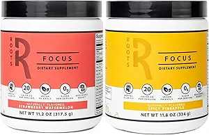 Nutrizione della stella d'argento, Radici Focus Nootropic Brain Supplemento - Acquamelone di fragole e ananas piccante- Mane del leone, Cordyceps, & Reishi Funzionali funghi + Caffeina di rilascio estesa, 100 Servings