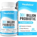 300 milliards d'UFC Probiotiques pour les femmes et les hommes - 12 souches + 3 prébiotiques organiques, probiotiques pour la santé digestive et immunitaire, la santé et le blottis, la santé des femmes et des hommes - 60 capsules