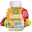 Enfants Gummy Multivitamine - Essentiels quotidiens complets Enfants Vitamines et minéraux pour le bien-être général, 90 Gummies. Saveur de fruits, sans sucre artificiel, sans lait et sans gluten