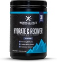 Wilderness Athlete - Hydrate & Recover | Liquid Hydration Powder Electrolyte Drink Mix - Recuperare Più velocemente con Bcaas - Polvere di Hydrate con 1000mg di vitamina C - 30 Serving Tub (Blue Raspberry)