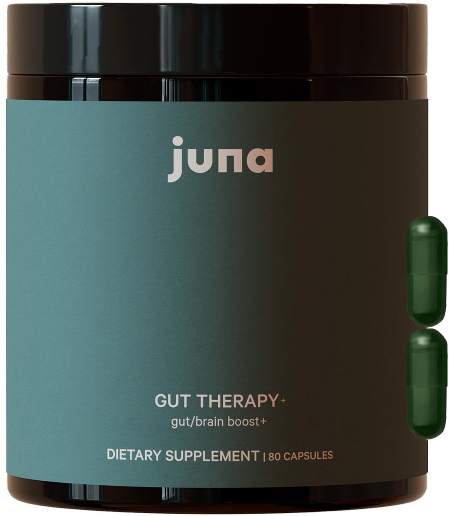 Terapia Gut Juna - Supporto avanzato per la salute del cervello e del fegato con prebiotici e probiotici - Mood migliorato, attenzione e energia - Supporta memoria, messa a fuoco e precisione mentale - Prestazioni cognitive del carburante (80 caps)