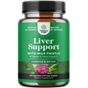 Supplément de soutien du foie de chardon de lait - supplément du foie à base de plantes avec silymarin extrait de chardon de chardon extrait de racine d'artichaut Choline bitartrate de berbère et de chicorée racine pour nettoyer 60 comte