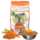 Carottes originales Olewo pour chiens – Fibre pour perfect poop, Couches de nourriture déshydratées pour chiens pour les mangeurs piquants, support naturel de la peau et du manteau, multivitamine, probiotiques pour la santé digestive et Gut, 1 lb