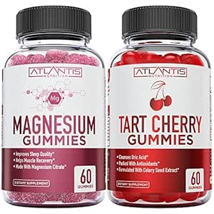 Atlantis Nutrition 60 Tart Cherry Gummies + 60 Magnesio Citrato Gummies