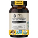 Living Alchemy Gut Health Supplements für Männer und Frauen - Ihre Flora Probiotic Professional Digestion Supplement mit Fermented Soybean, Prebiotics, Verdauungsenzyme - Vegan, Non-GMO, 60 Pcs