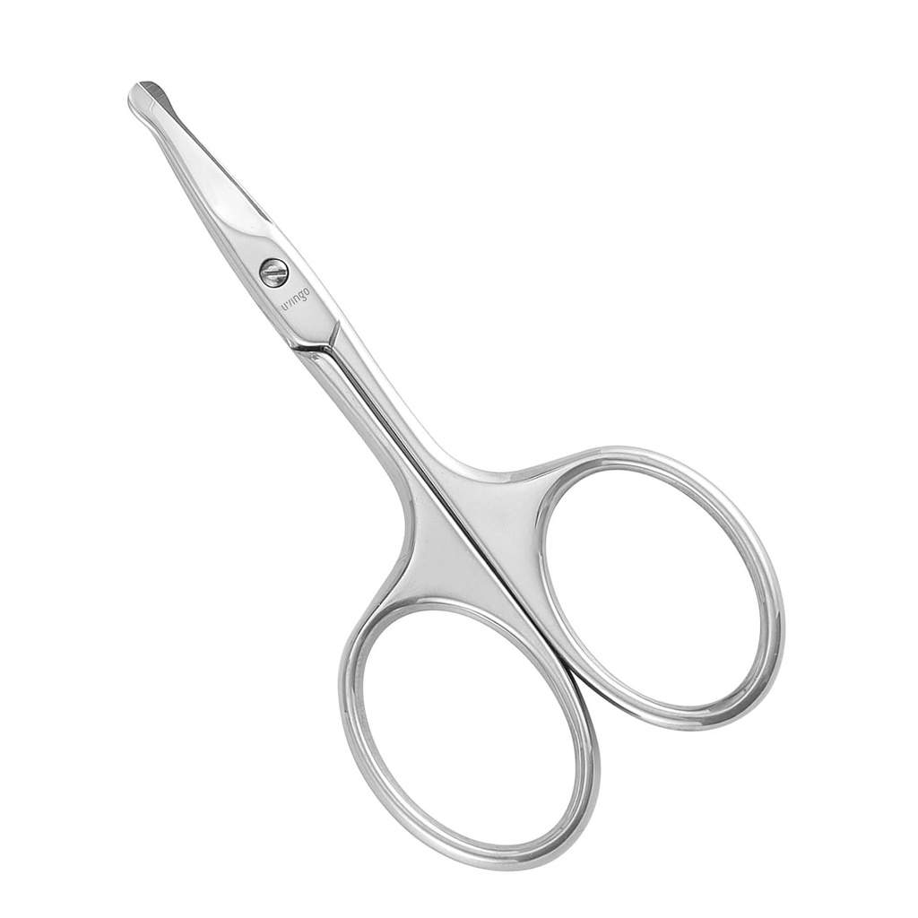 LIVINGO 3.75" gerundete gerundete Nasenhaarschere, Premium Edelstahl Sicherheit kleine Klingen Verwendung für Maniküre Schneidmesser Beschneiden Gesichtshaar, Augenbraue, trockene Haut