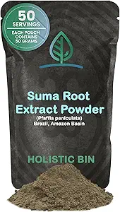 Polvere di Ginseng di Root Harvested Wild – Ginseng di Suma Brasiliano per Tea & Smoothies – Estratto di Adaptogen – Non OGM – 50 Grammi