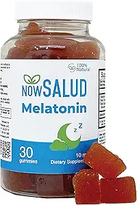 Melatonin 10 mg Gummy Supplement, Orange Flavored, Extrastärke, Schlafzusätze, 100% natürlich, 30 Graf.