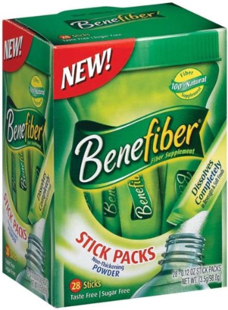Benefiber Fibre sans sucre sur le Go Stick Packs, non aromatisé, 28 ea (paquet de 3)