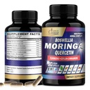 Bio Cadane Moringa Blatt mit Kurkuma, Boswellia, Quercetin, Ceylon Cinnamon, Holy Basil, Ginger und Black Pepper - 8in1 Beilagen - 90 Veggie Kapseln für 3-Monats-Versorgung