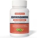 Ashwagandha 6000mg Maximale Stärke, Optimierte Absorption mit schwarzem Pfeffer und Ginger Root, natürlichem Adaptogen Mood & Stress Support, Sleep & Energy Support, 30 Vegan Kapseln 1 Monat