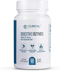 Gli enzimi digestivi con Makzyme-Pro - Gut Health Enzyme e il supplemento probiotico per sostenere la digestione, l'assorbimento nutriente, il comfort digestivo - 60 capsule di integratori vegani - USA Made