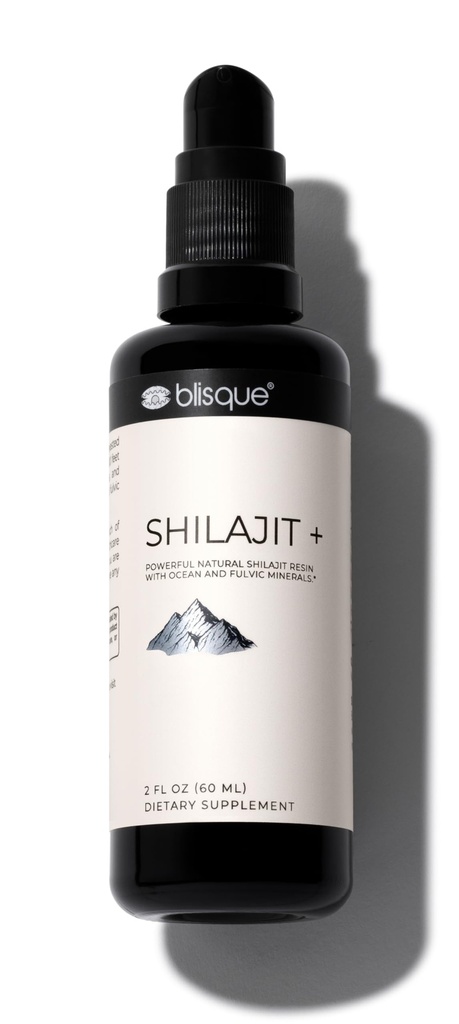 Blisque – Himalayan Shilajit Resin Mineral Drops | Rein, Natürlich, Bio | für Detox, Sauberkeit, Immununterstützung, Gehirn Booster und Energie | Enthält Fulvic Acid und Trace Minerals | 2 FL OZ