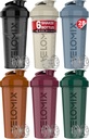 VÉLOMIX -6 PACK- 28 oz Bouteille de shaker protéinique pour mélanges de protéines - 6x Whisk filaire