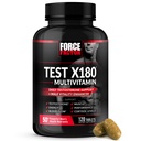 FORCE FACTOR Test X180 Multivitamin, Testosterone Booster Supplemento per gli uomini, Supporto muscolare, resistenza, prestazioni e vitalità, 50+ Nutrienti per la salute degli uomini e tutte le 13 vitamine essenziali, 120 compresse