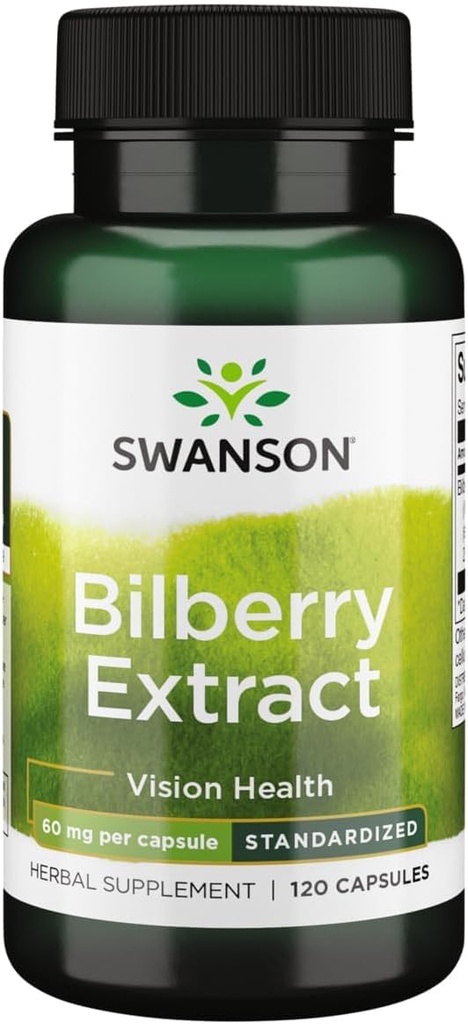 Swanson Bilberry Extract (Standardisiert) 60 Milligramme 120 Kapseln