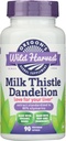 Oregon's Wild Harvest Milk Thistle Dandelion - Extrakt Standardisiert zu 80% Silymarins (90 Kapseln)