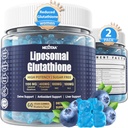 Liposomal Glutathione Gummie Chews, 1100mg Konzentrierte Formel - 98% Bioverfügbar w/Vitamin C, ALA, NAC & Milk Thistle für Antioxidant - Leberreiniger Detox Supplement, Vegan, 120 ct