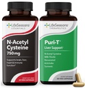 LifeSeasons Puri-T mit N-Acetyl Cystein Boost - unterstützt Liver & Lung Detoxification - 120 Kapseln