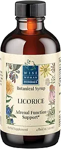 Syrup botanique de la réglisse (Ancien extrait solide) 4:1, sans alcool, confort digestif, équilibre adrénal, immunitaire, respiratoire et une réponse inflammatoire saine, 4 Fl Oz