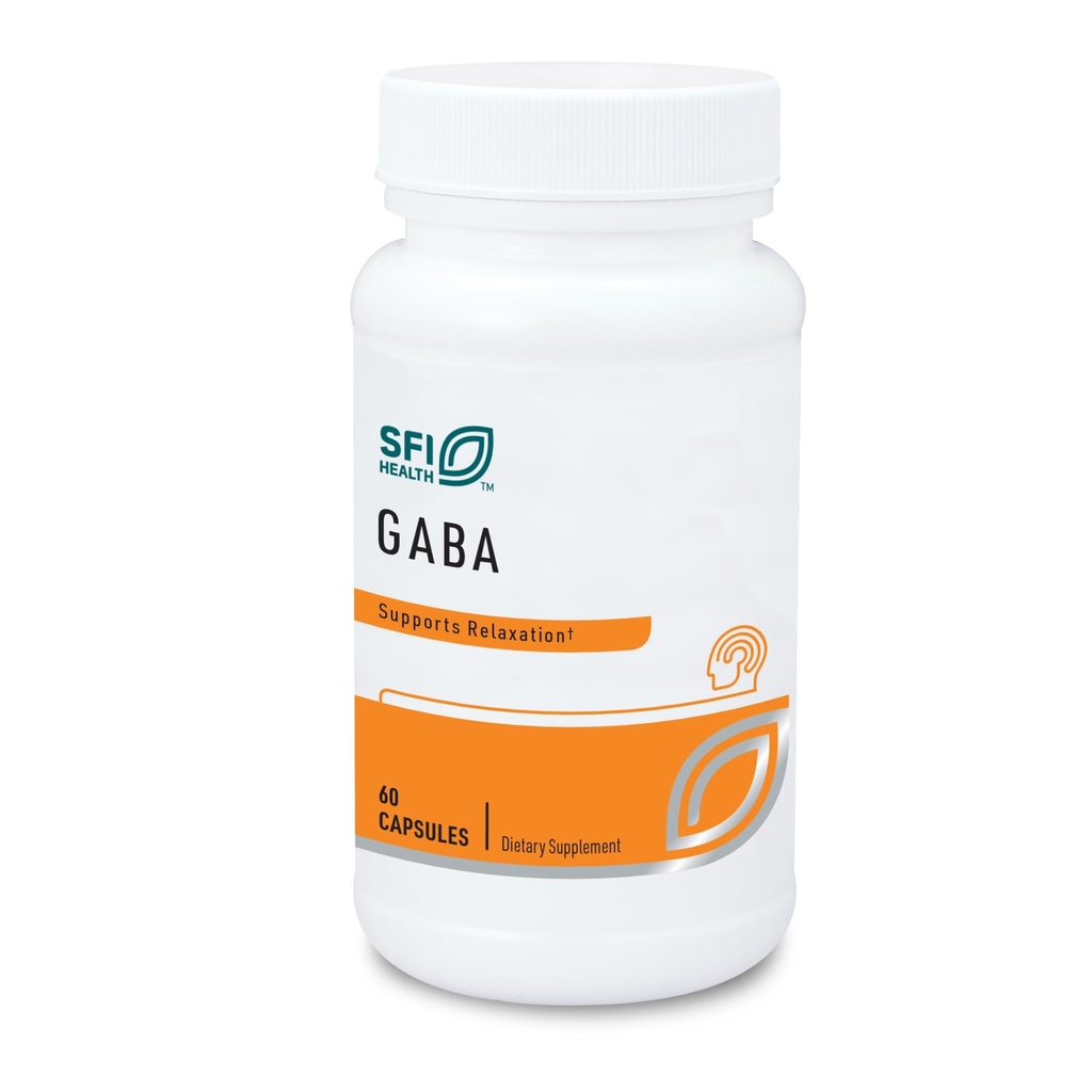 Klaire Labs SFI Health GABA - 420 Milligramme Gamma-Aminobuttersäure, Neurotransmitter zur Unterstützung von Calm & Mood (60 Kapseln)