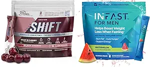 Reale Ketone Intermittierende Fasten Getränke Mix Bundle für Weight Loss Support Black Cherry Shift Elektrolyte & Intermittierende Fasting Elektrolyte für Männer mit BHB Exogene Ketone (30 Zähler pro Stück)