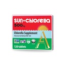 Sun Chlorella 500mg Supplément super-aliment aux algues vertes pour le bien-être du corps entier - Immune Defense, Gut Health, Natural Purification, Energy Boost - Chlorophylle, B12, Fer, Protéines - Non-OGM - 120 comprimés