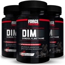 FORCE FACTOR DIM, 3-Pack, Pills to Decrease Estrogen in Men, Supplemento Diindolylmethane con ingredienti naturali chiave e assorbimento superiore, Diindolylmethane 300mg, Funziona velocemente, 90 capsule