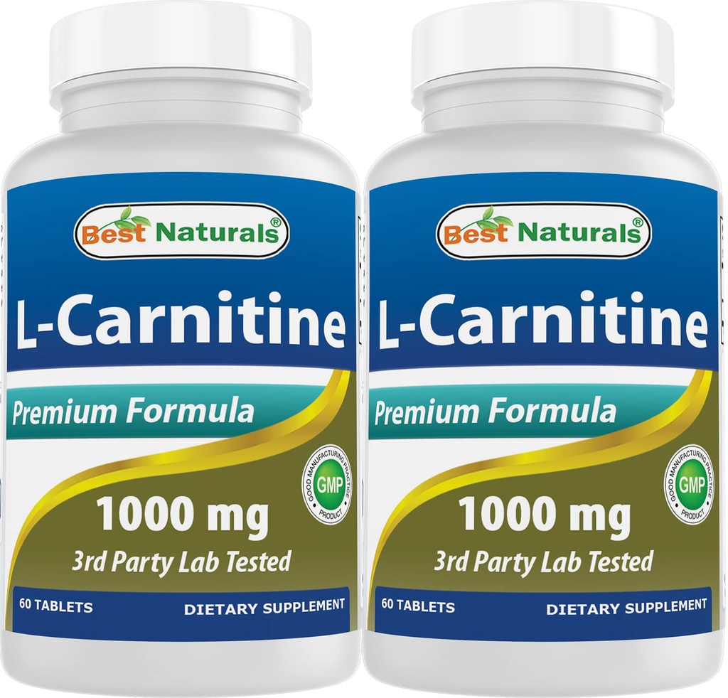 Best Naturals L-Carnitin 1000mg 60 Tabletten (60 Zähler (Pack von 2))